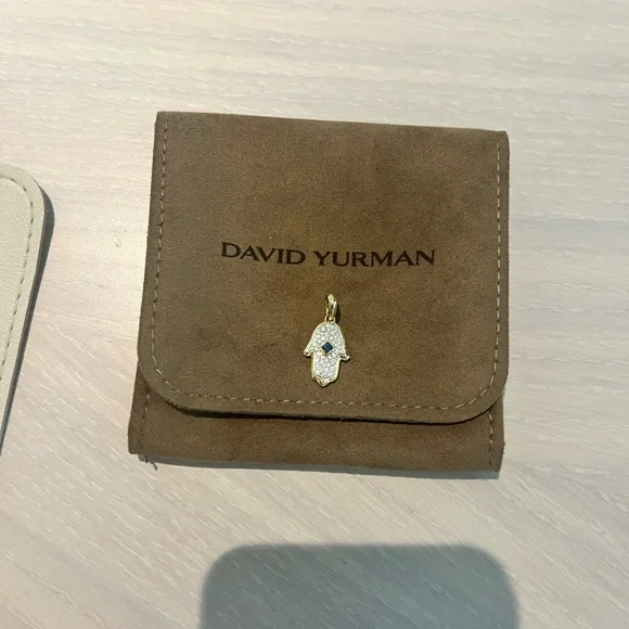 David Yurman Gold and Diamonds Hamsa Pendant - Picture 5 of 11